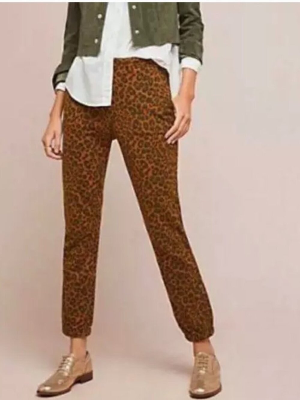 Sanctuary Leopard Print Jogger Pants Size L